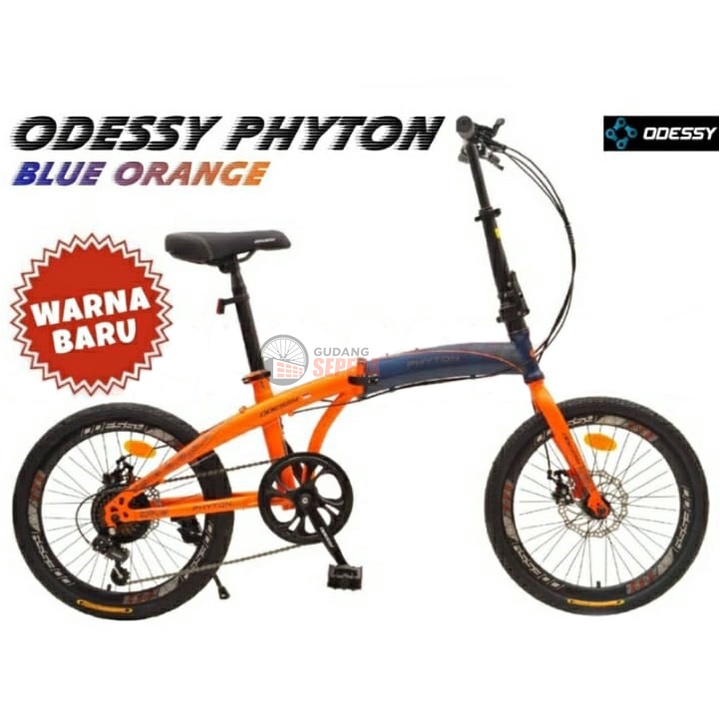 Khusus  Gojek/Grab Instan Sepeda Lipat Odessy Phyton Batik Edition 16 & 20 inch Pacific Shimano kredit cicilan Murah Garansi-7
