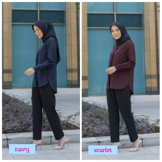 Kemeja polos wanita / Kemeja kerja wanita / Daily shirt heaven lights / Heaven lights