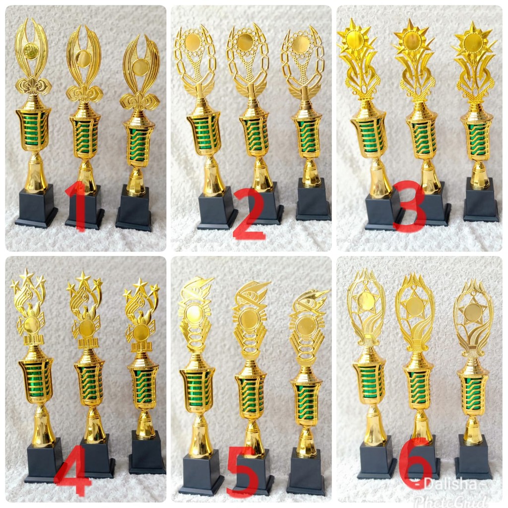 Piala Pagoda Spiral Piala Kejuaraan Piala Terbaik Piala Tinggi Piala Umum Piala Sekolah