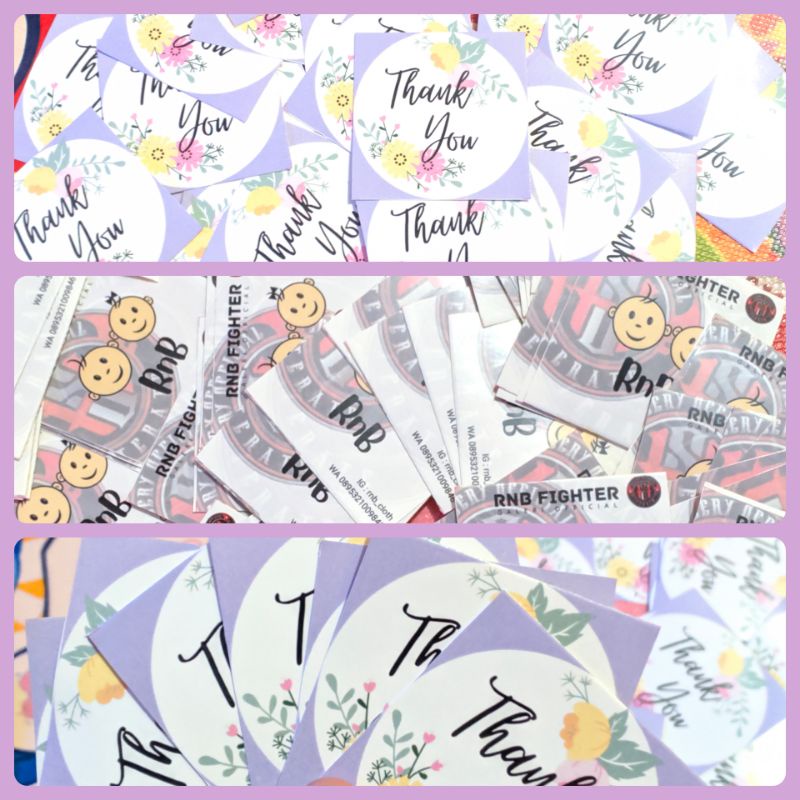 

Cetak Stiker Label Kemasan dan Ucapan Thank You