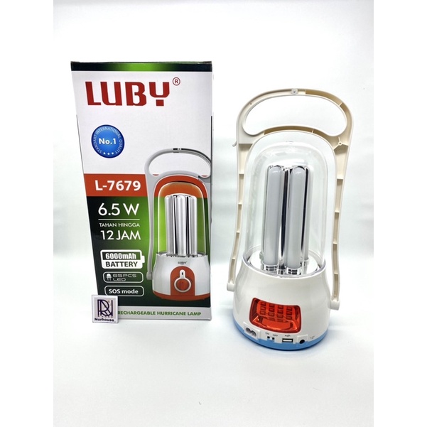 Lampu cas Emergency Luby L-7679 Tahan 12 Jam