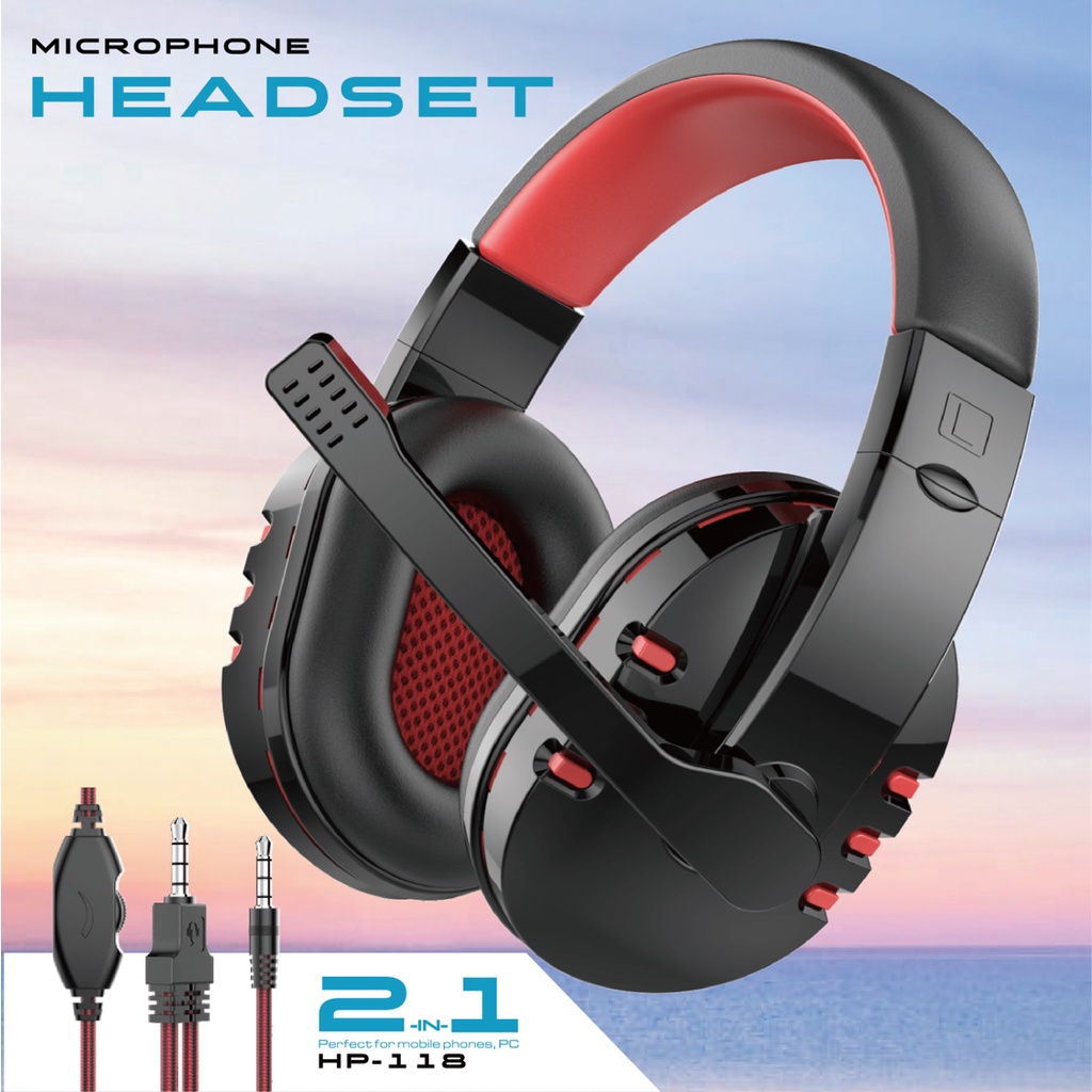 Headset Mikuso HP-118 Headphone Gaming Microphone