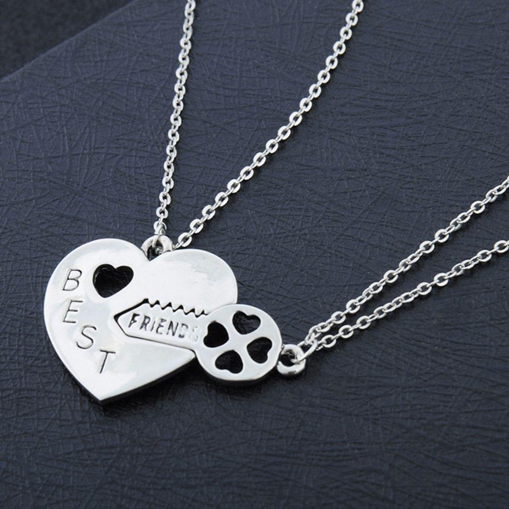 Needway Perhiasan Wanita Pecinta Pasangan Hadiah Persahabatan Cinta Baru Kunci Hati Sahabat Klasik Liontin