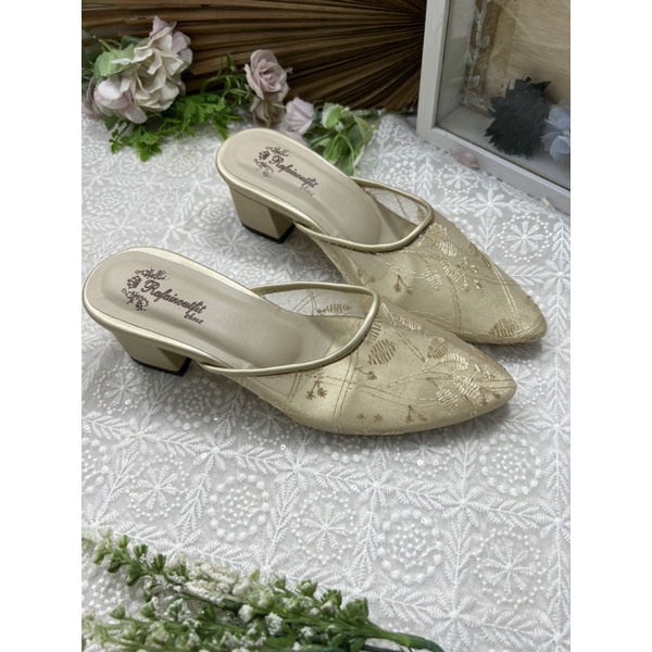 sepatu rafaizoutfit gold tinggi 5cm tahu