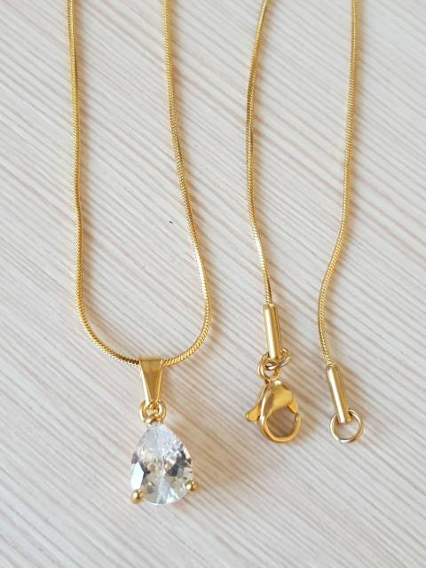 Kalung Titanium permata zircon Import SGT