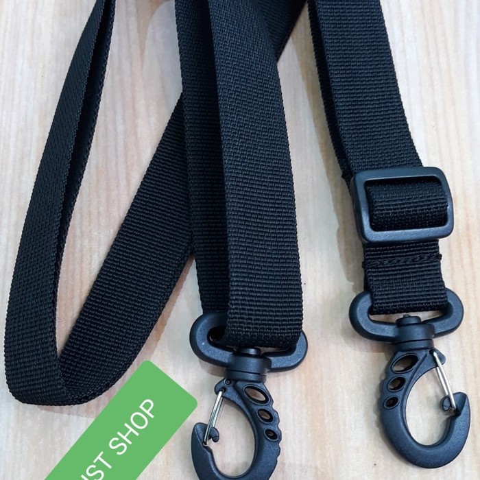 Promo    tali tas slendang slempang sling bag fa eiger lebar 2,5cm warna hitam   Hanya di shopee