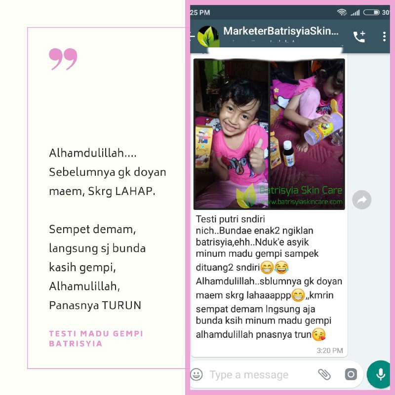 Madu Gemuk Pintar Batrisyia, Penambah Nafsu Makan dan Berat Badan Anak