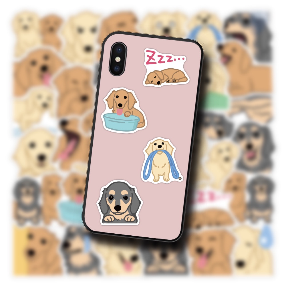 Sosis stiker anjing beagle anjing kartun anjing ekspresi Jurnal bahan golden retriever box hewan pel