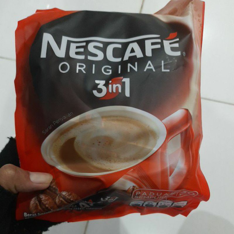 

Nescafe 3 in 1 original bag isi 30 sachet