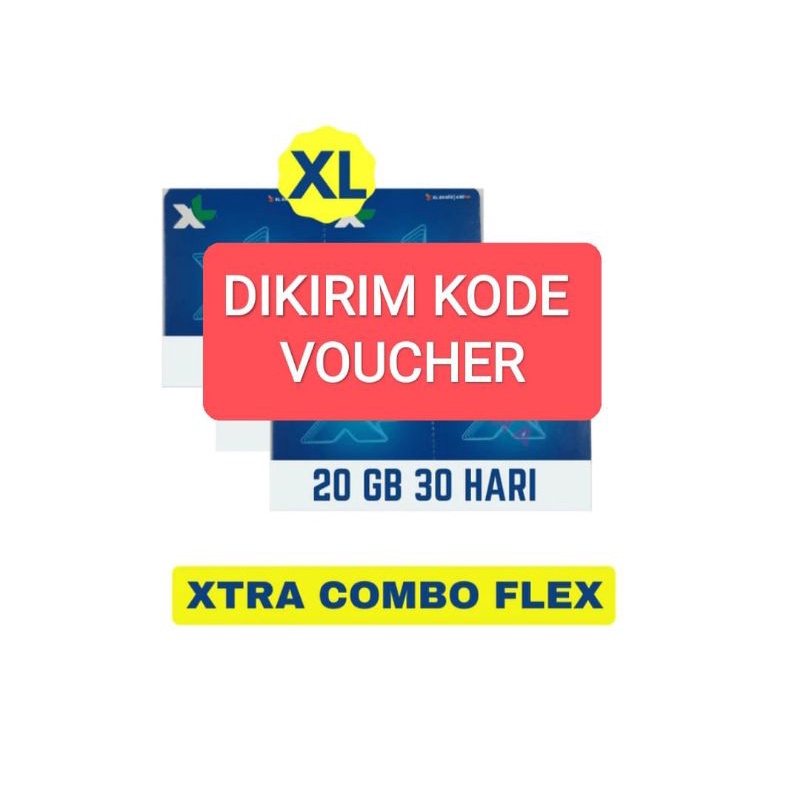 [KIRIM KODE] Voucher  paket data XL COMBO FLEX XL (20 GB)