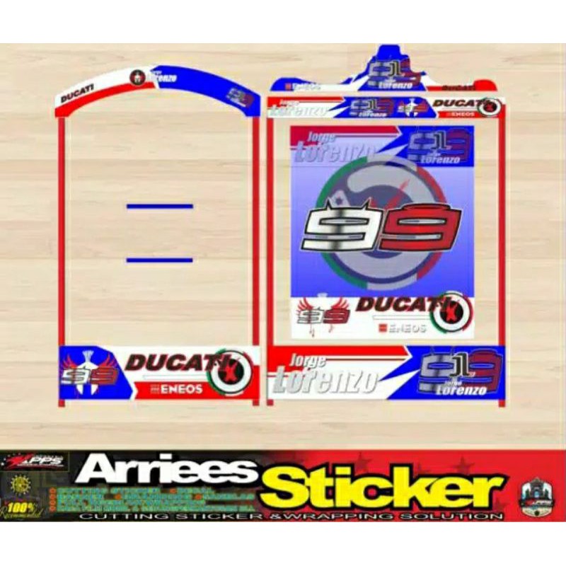 Sticker Kandang Burung - Decal sangkar motif