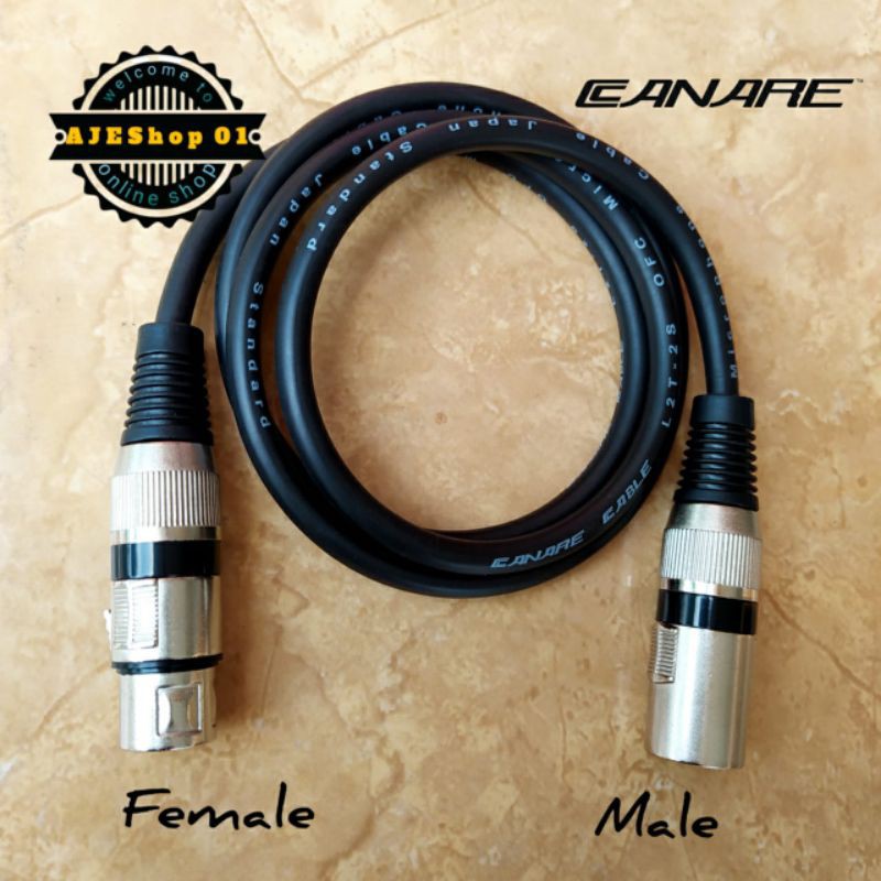 Kabel jack microphone to mixer jack canon xlr male to female kabel jack canare