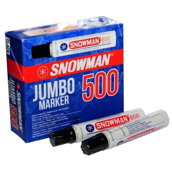 

Spidol snowman jumbo permanent marker 500 (hitam/biru)