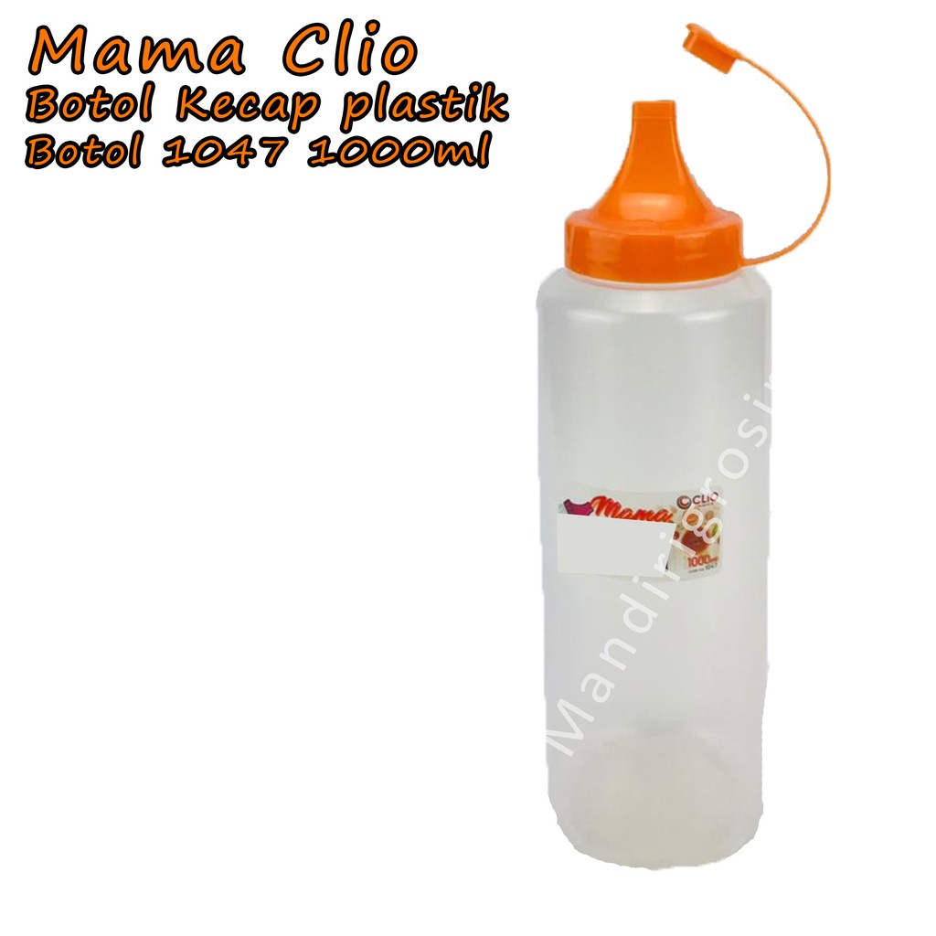 Botol Kecap plastik *Mama Clio * Orange 1047 * 1000ml