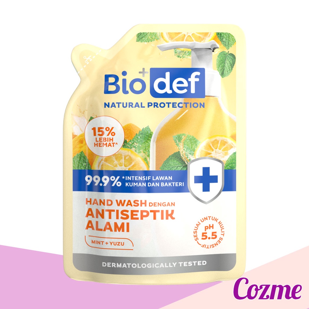 BIODEF Hand Wash Antiseptik Alami Mint + Green Tea | Yuzu