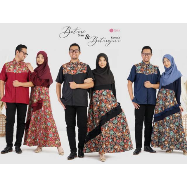 Gamis Koko Couple lebaran Bateri Batera Zizara Termurah