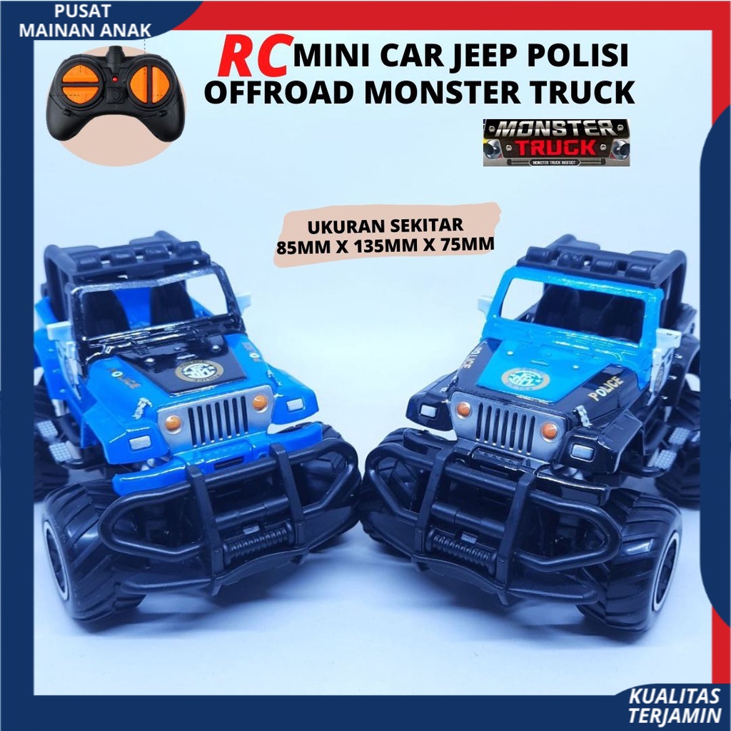 Mobil Remote Control Polisi Jip RC Car  Police Military Model SUV dan Jeep Mobil Remot Army TERBARU