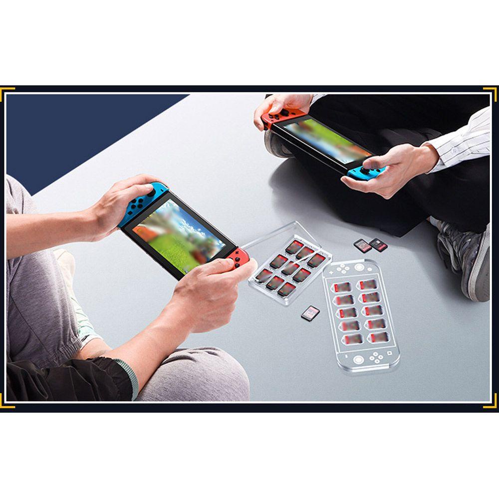 Top Untuk Nintendo Switch Slot Kartu Akrilik Transparan Kotak Pelindung Kartu Game