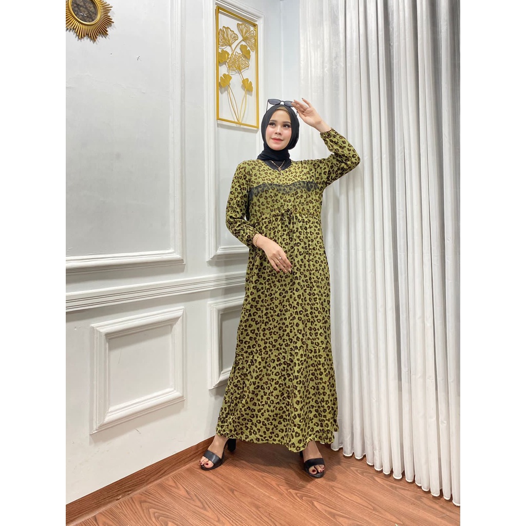 1KG MUAT 4PCS | DRESS GAMIS RAYON TIGERA HITS OOTD SELEBGRAM FASHION GROSIR MURAH WANITA