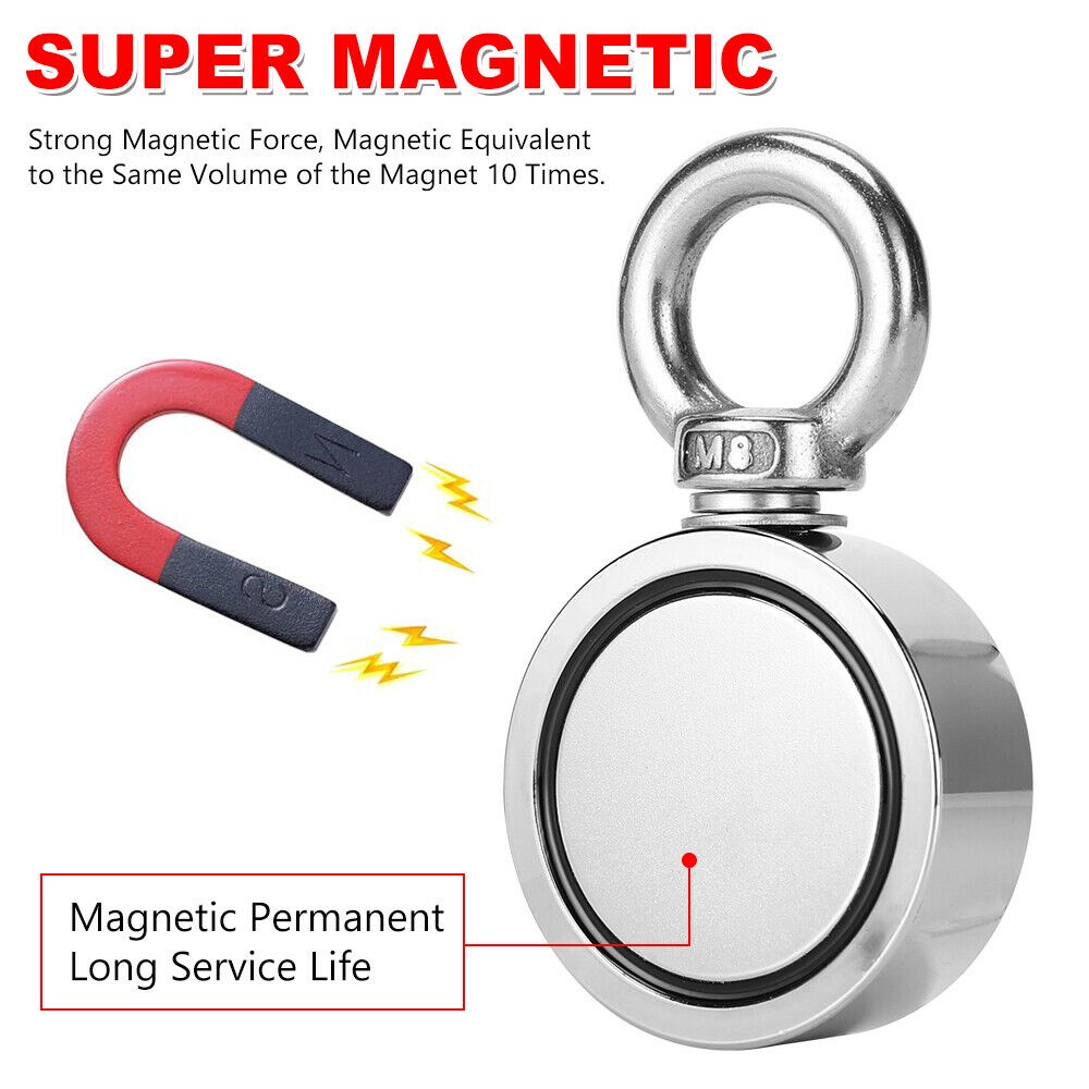 Magnet Dua Sisi   Tali Penyelamat  Strong Neodymium Magnet Super Kuat Angkat Beban