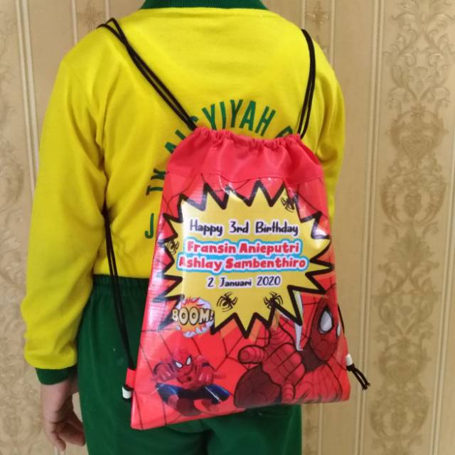 TAS ULTAH SPIDERMAN/ Tas Souvenir Ultah Anak