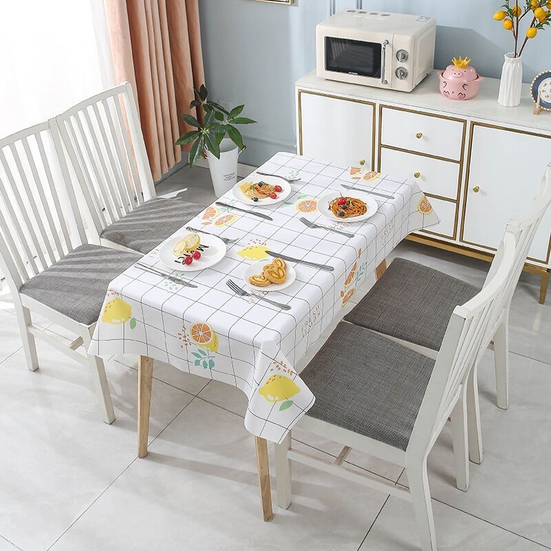 Taplak Meja Makan Tamu Bahan Plastik Peva Anti Air 137 x 180 cm
