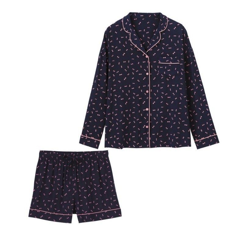 GU Uniqlo Ribbon Pajamas Long Sleeve and Short