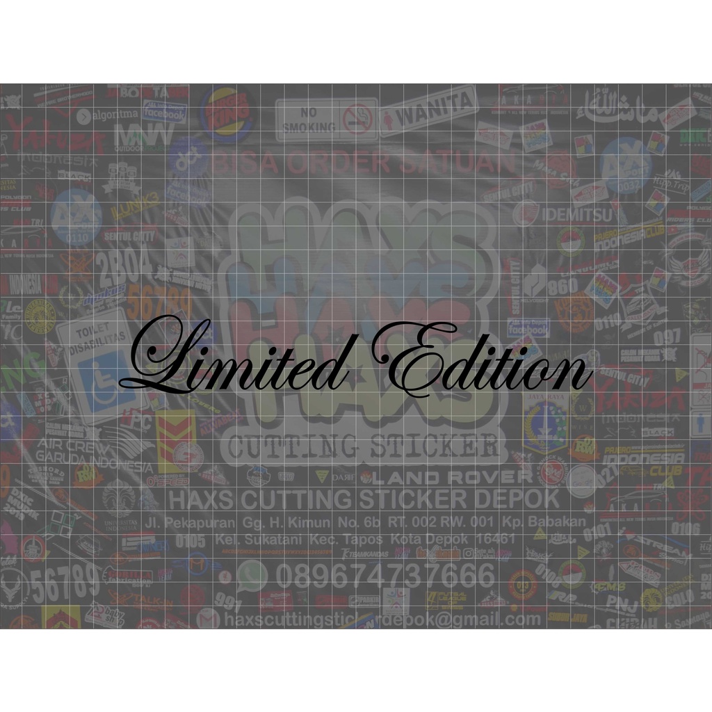 Cutting Sticker Tulisan Limited Edition Ukuran 20 Cm