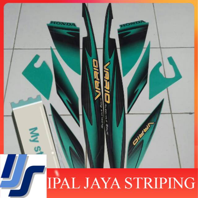 Stiker Vario 110 cw 2006/2007 hijau hitam