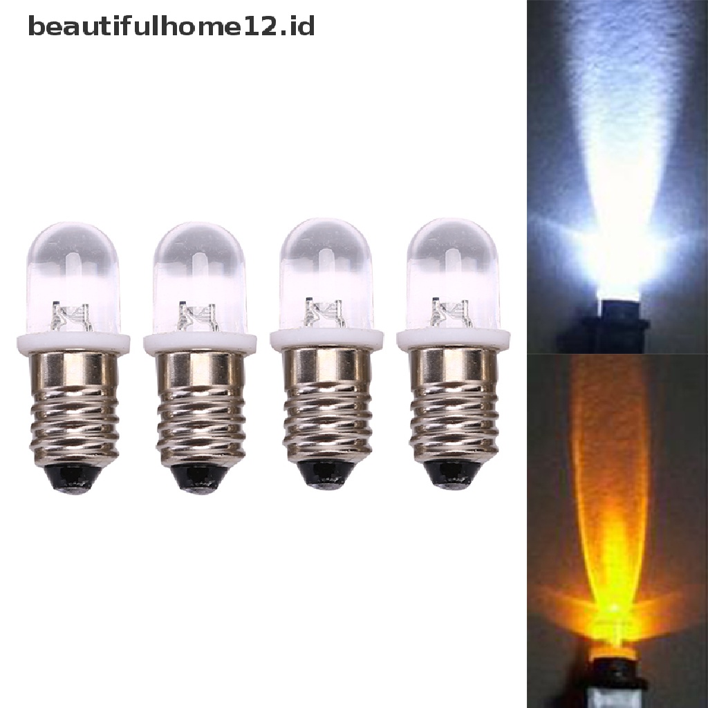 【beautifulhome12.id】 5pcs E10 Led Bulb DC 3V 4.5V Instrument Bulb Indicator Bulb Flashlight Bulb .