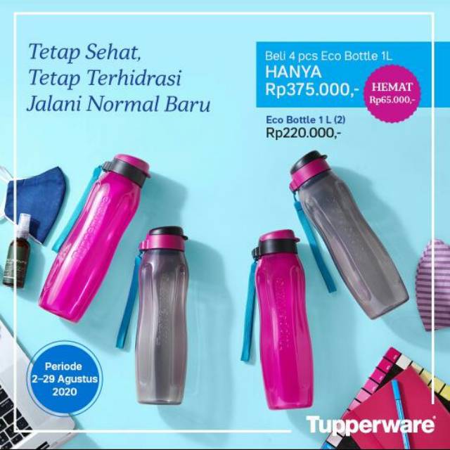 Tumbler Tupperware 1 liter