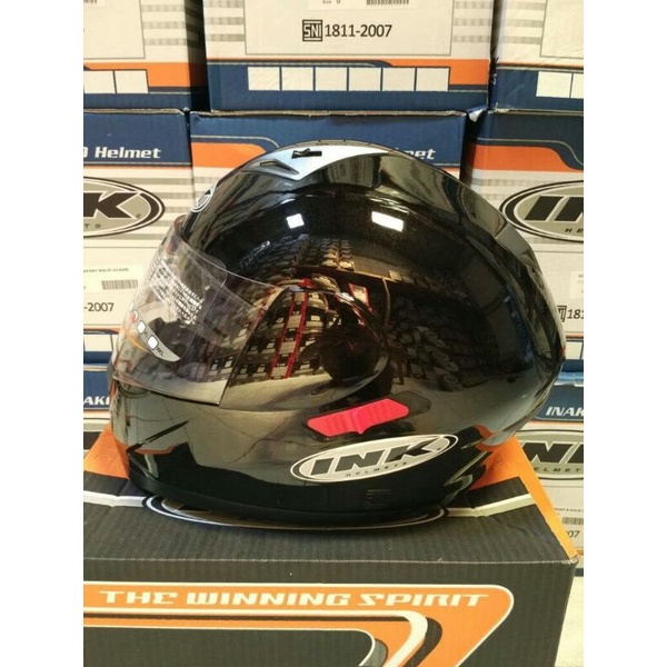 INK CL1 SOLID ALL GREY ABU ABU BLACK WHITE POLOS DOUBLE VISOR MURAH