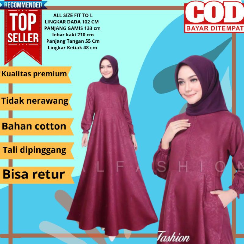 BAJU GAMIS WANITA TERBARU 2020 DRESS WANITA GAMIS POLOS GAMIS REMAJA