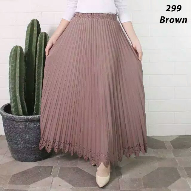 (BISA COD) PALING MURAH! Rok Plisket Premium / Maxi Skirt Prisket Pleated