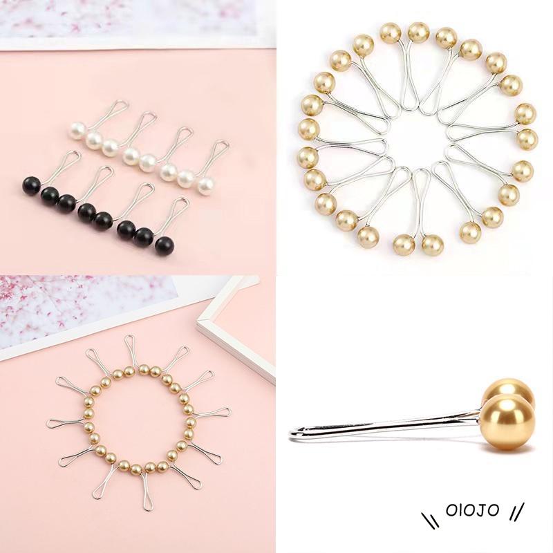 Klip Syal Bentuk U Aksen Mutiara Untuk Aksesoris Muslim