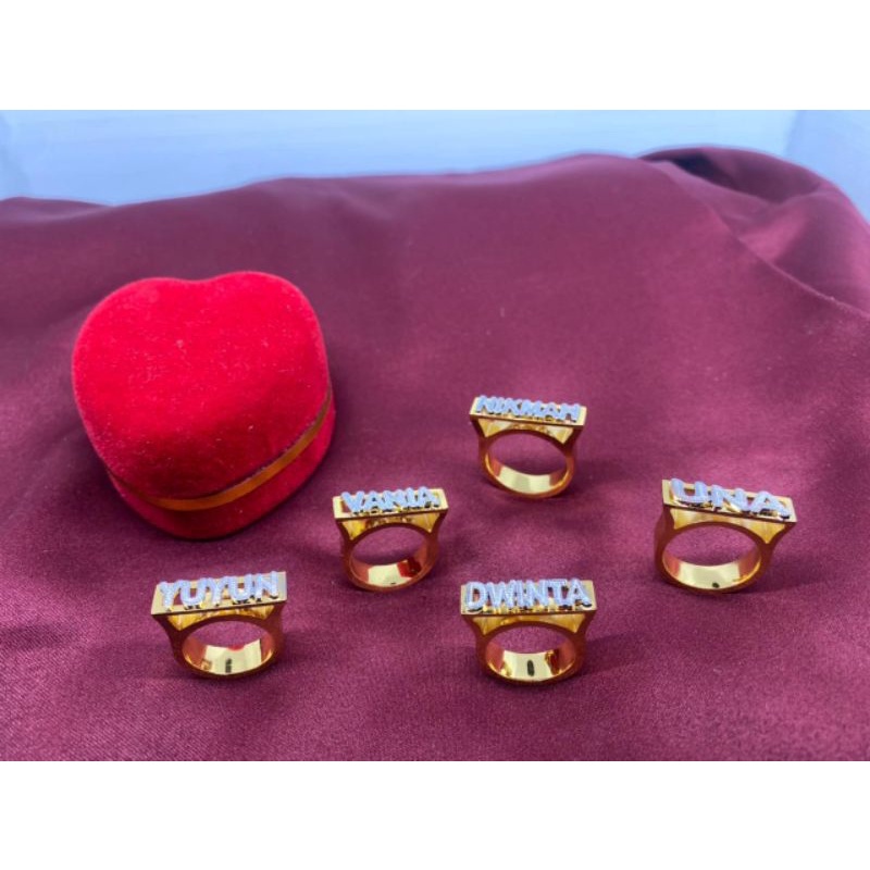 CINCIN CUSTOM NAMA DUPE BERLIAN AND EMAS