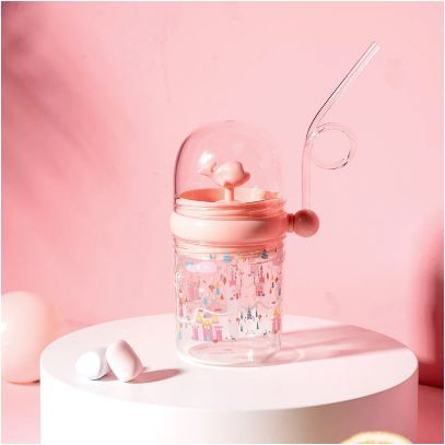 KINDSTORE❤ | BOTOL MINUM ANAK KARAKTER IKAN PAUS DENGAN AIR MANCUR - BOTOL MINUM LUCU