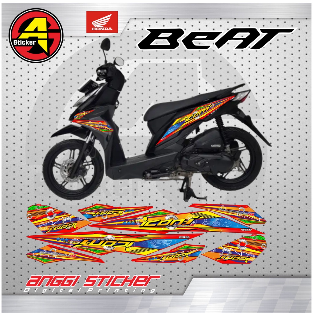 STRIPING STIKER MOTOR HONDA BEAT F1 / STRIPING VARIASI MOTOR HONDA BEAT F1