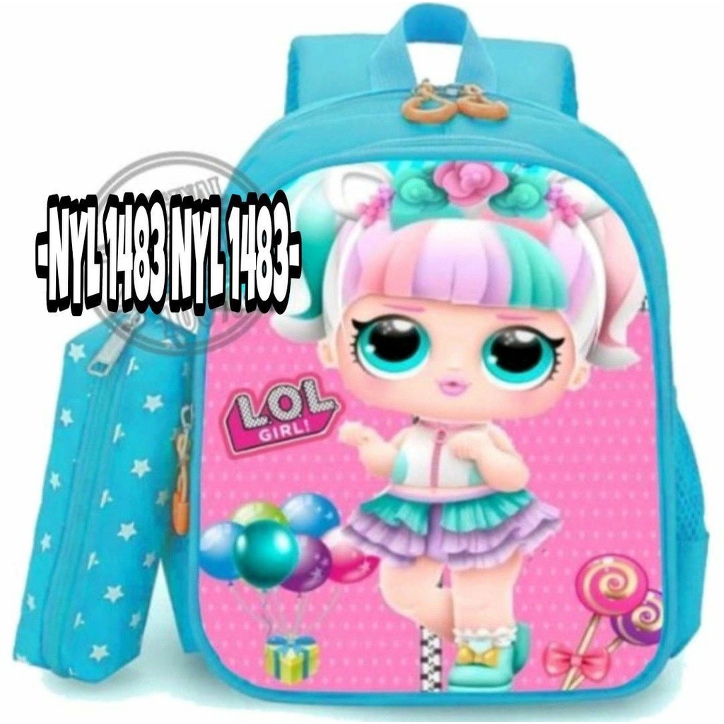 New Tas Ransel Anak Perempuan L.O.L SURPRISE 3D /tas backpack motiif gambar 3D /tas ransel paud