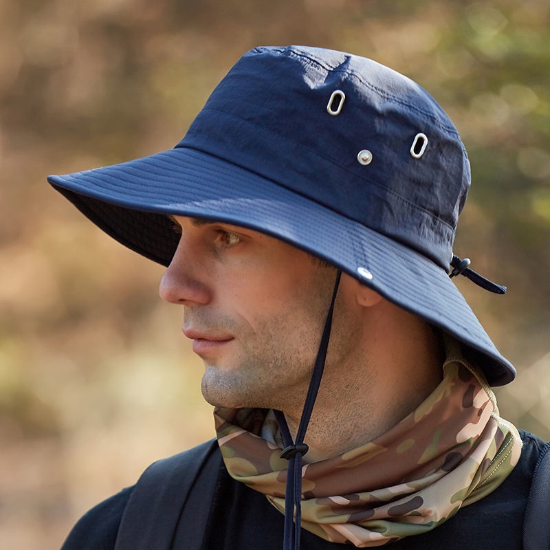 Topi Bucket Pria Anti Ultraviolet Gaya Kasual Untuk Outdoor