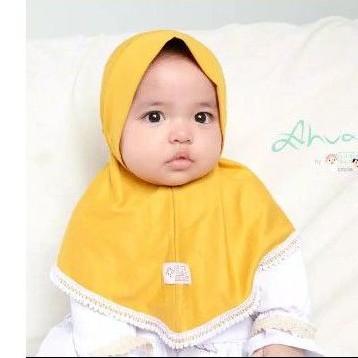 Jilbab anak bayi leia warna mustard by bunayya