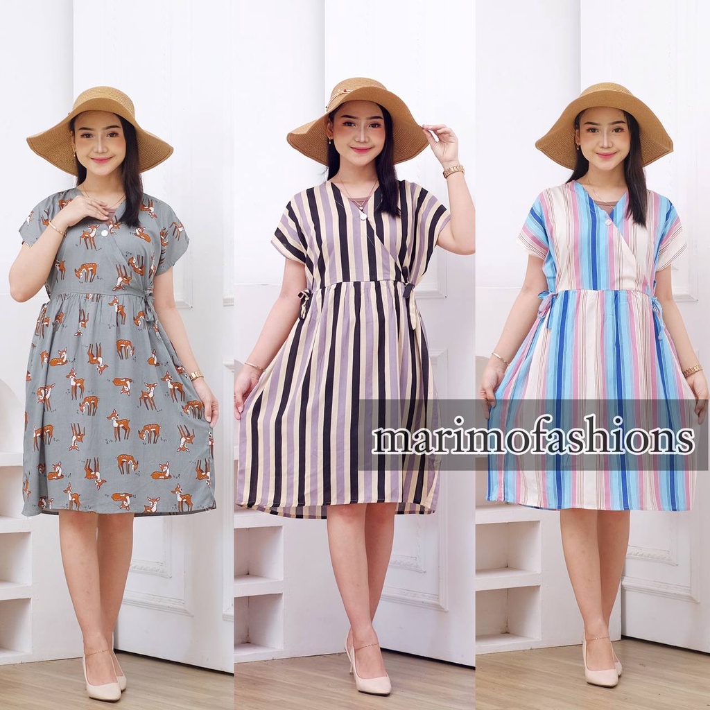 Daster Kimono Panjang Selutut Daster Busui Viral Kekinian marimofashions