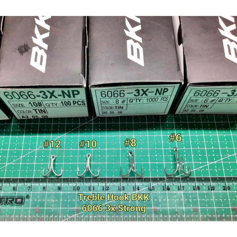 Treble Hook BKK 6066NP 3X Strong Ecer