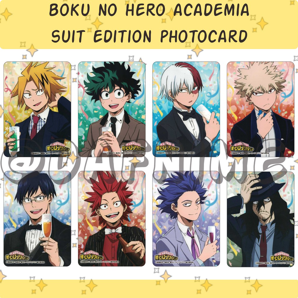 PHOTOCARD ANIME BOKU NO HERO ACADEMIA SUIT EDITION