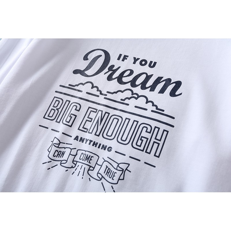 IBS-90 (XL) white typography sweater unisex tebal import japan