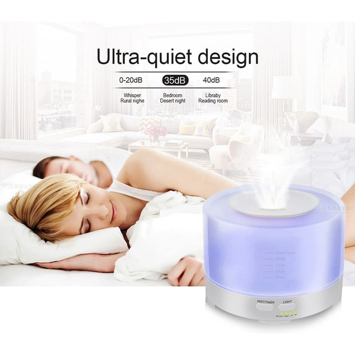 500ml Aromatherapy Air Humidifier Diffuser 7 Color 500ml + Remote Control - Tipe 910 Aroma Therapy difuser Pengharum udara ruangan