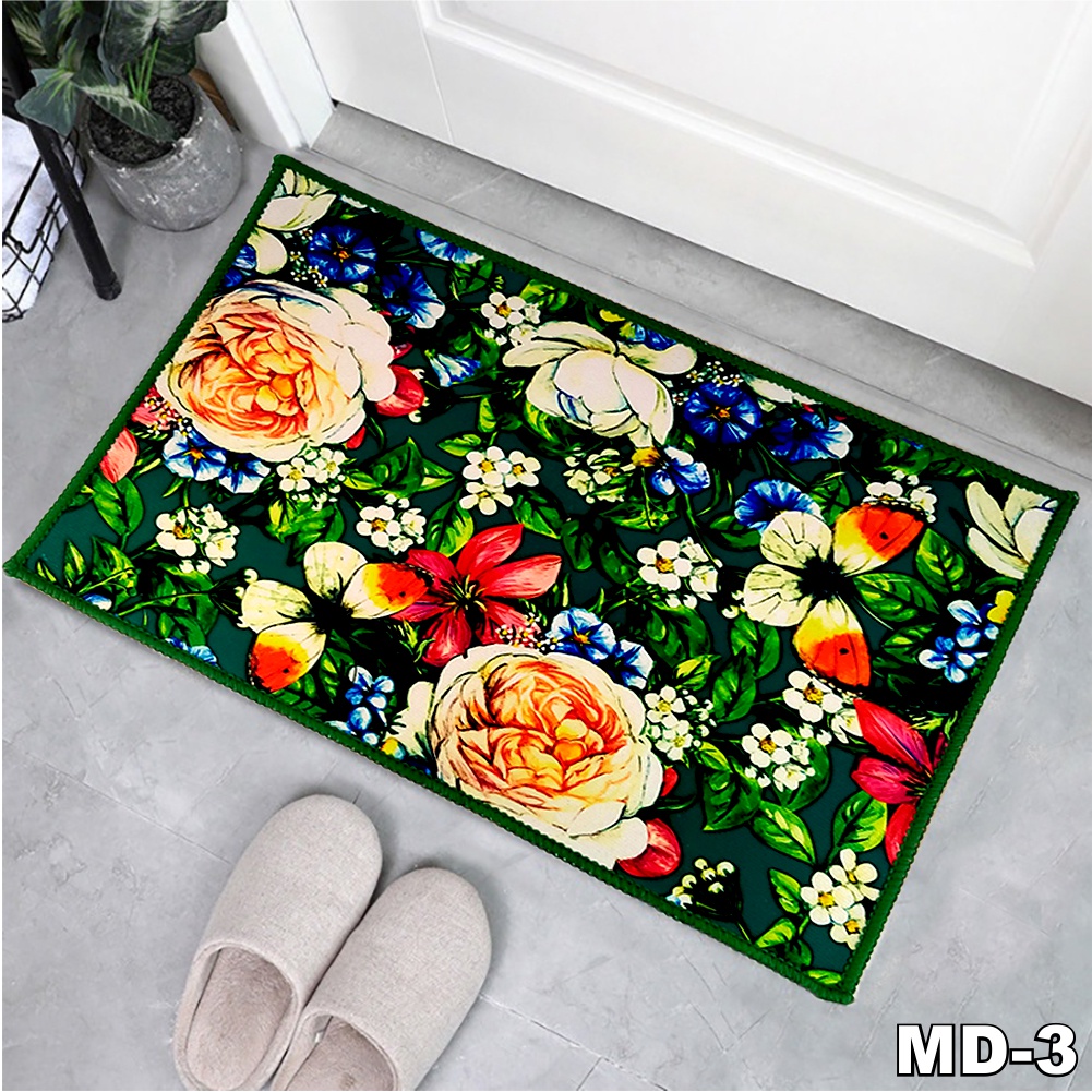 Keset Pintu Anti Slip Keset Ruangan Dapur Motif Ukuran 40x60cm Keset Lantai Perlengkapan Rumah