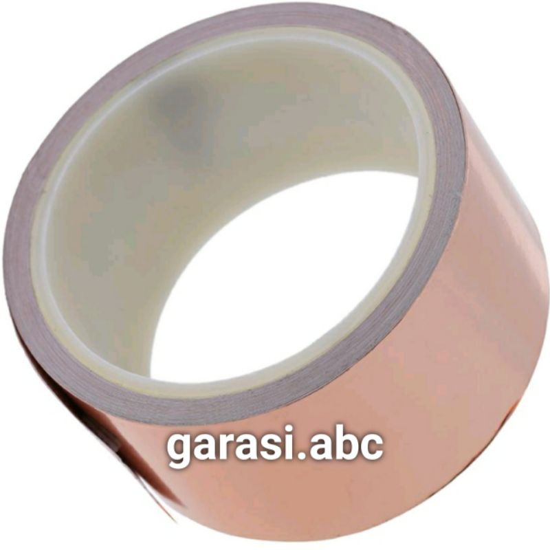 Copper Foil Tape Isolasi Tembaga 50mm / 5cm x 1m Tahan Panas Listrik Elektronik Penguat Sinyal Jalur LED SMD Dekorasi Arsitektur Noise Shielding Pelapis Gitar PCB