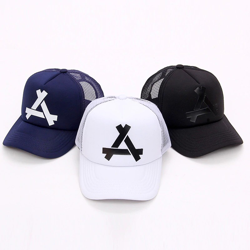 topi trucker baseball summer hiphop warna maroon navy hitam putih