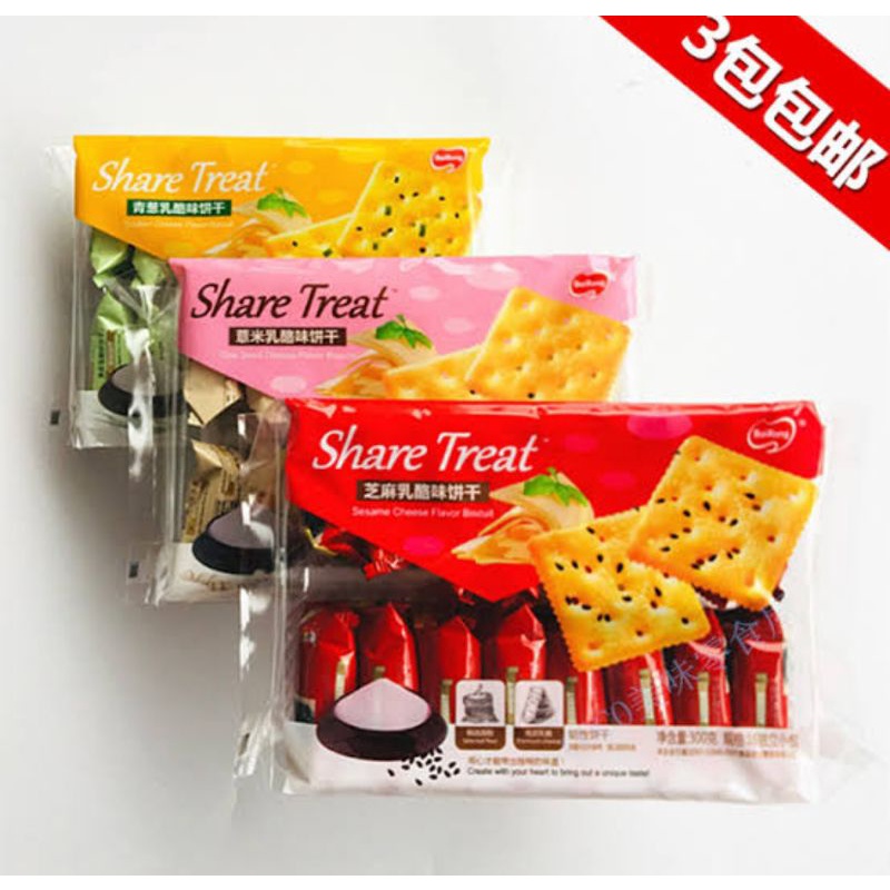 

Bairong Share Treat 300gr Sesame Cheese/Coix Cheese/Secallion Cheese/impor